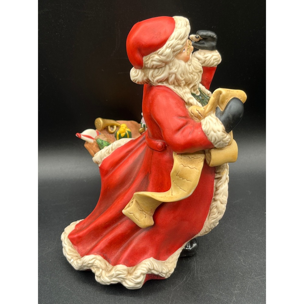 PartyLite Old World Santa Claus Figurine Tealight Holder Red Green P7262 Retired - Picture 5 of 13